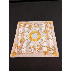 Rare CELINE Handkerchief Square Bandana Neckerchief  Chains